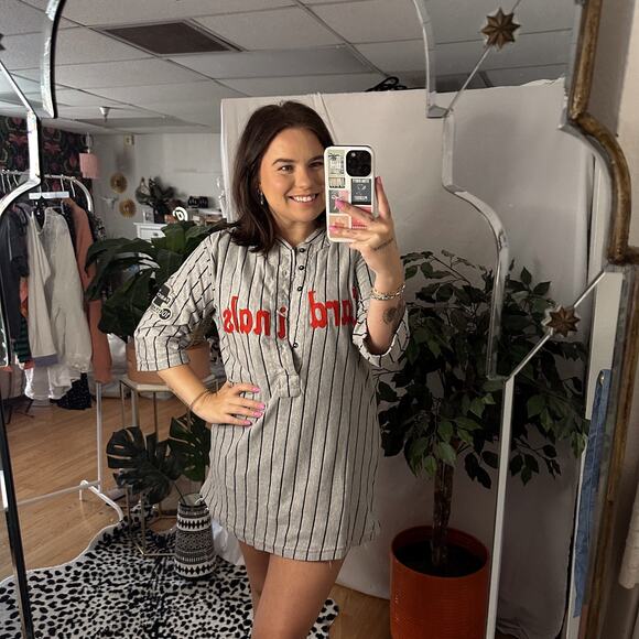 Vintage St. Louis Cardinals Baseball Jersey Tunic Stripe Gray - Picture 1 of 8